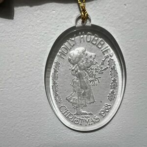 Vintage 1988 Holly Hobbie Christmas Ornament Acrylic Oval